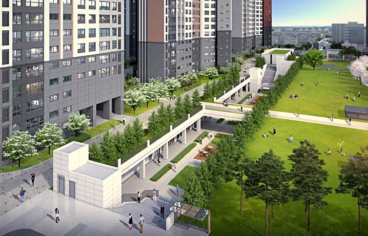 단지 중앙광장·선큰광장 조감